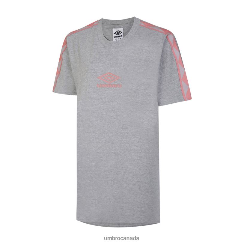 Grey Marl/Rosette Clothing Diamond Taped Oversized Tee Dress Women Umbro 262Z8414