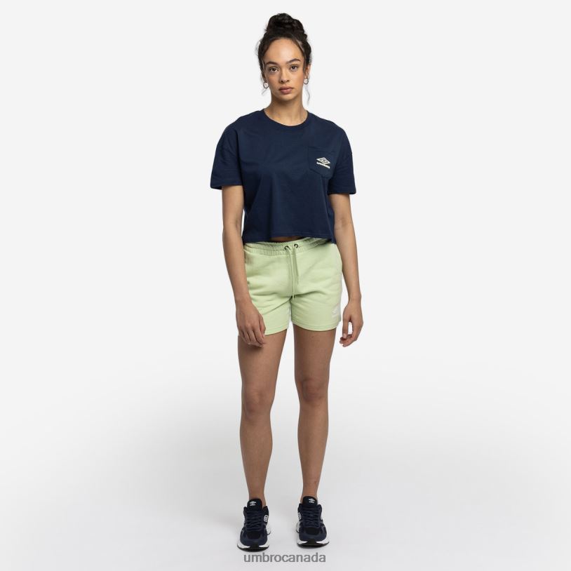 Indigo Mood/Seafoam Clothing Diamond Crop Tee Women Umbro 262Z8407