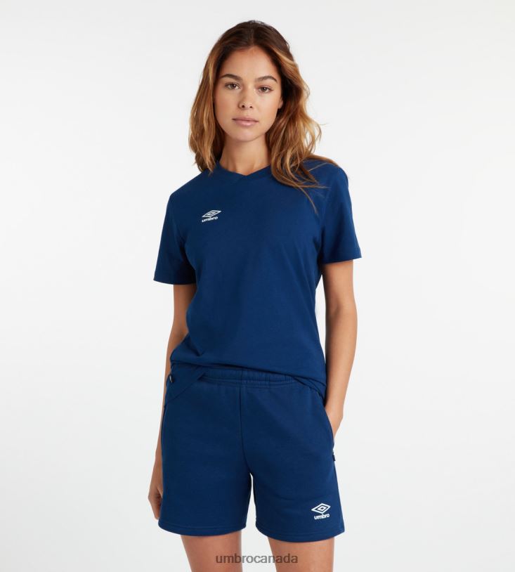 TW Navy/White Clothing Club Leisure Crew Tee Women Umbro 262Z8401
