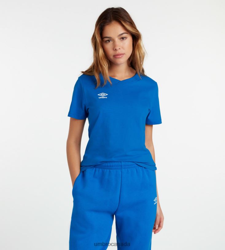 TW Royal/White Clothing Club Leisure Crew Tee Women Umbro 262Z8403