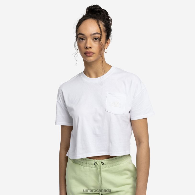 White Clothing Diamond Crop Tee Women Umbro 262Z8409