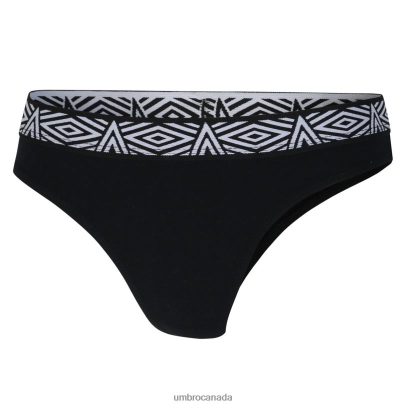 Black Clothing Core Thongs 3 Pack Women Umbro 262Z8536
