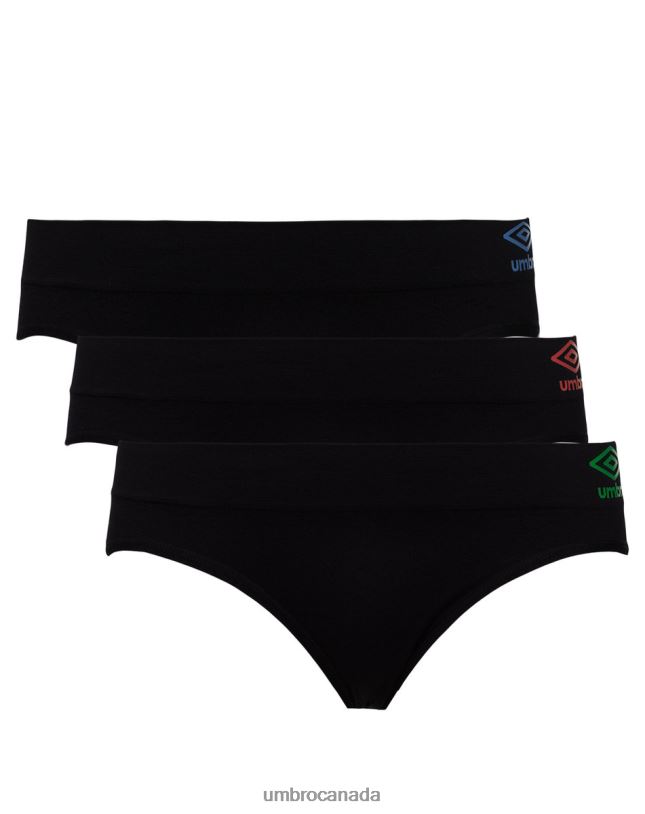 Black Clothing Tobin Seamless Brief (3 Pack) Women Umbro 262Z8549