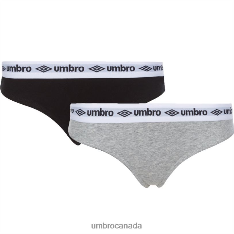 Black/Grey M Clothing Core Thongs 2-pack Women Umbro 262Z8554