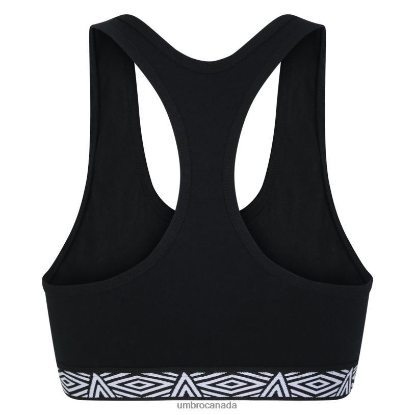 Black/Grey Marl Clothing Core Ladies Bra Top 2 Pack Women Umbro 262Z8538