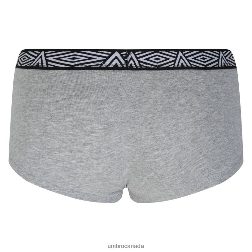 Black/Grey Marl Clothing Core Ladies Hipster 2 Pack Women Umbro 262Z8542