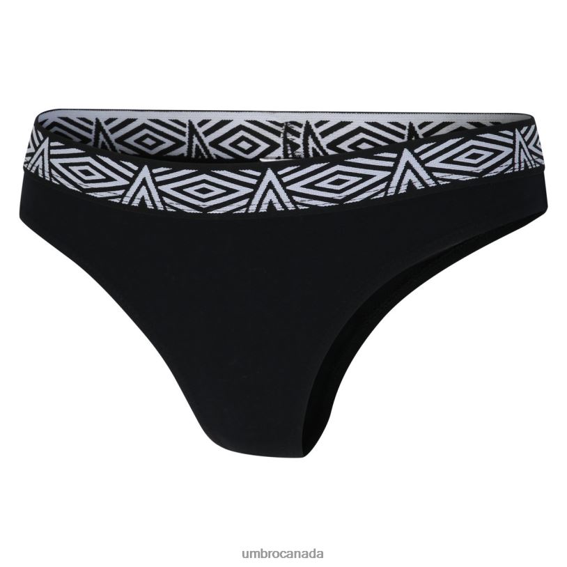 Black/Grey/White Clothing Core Thongs 3 Pack Women Umbro 262Z8535