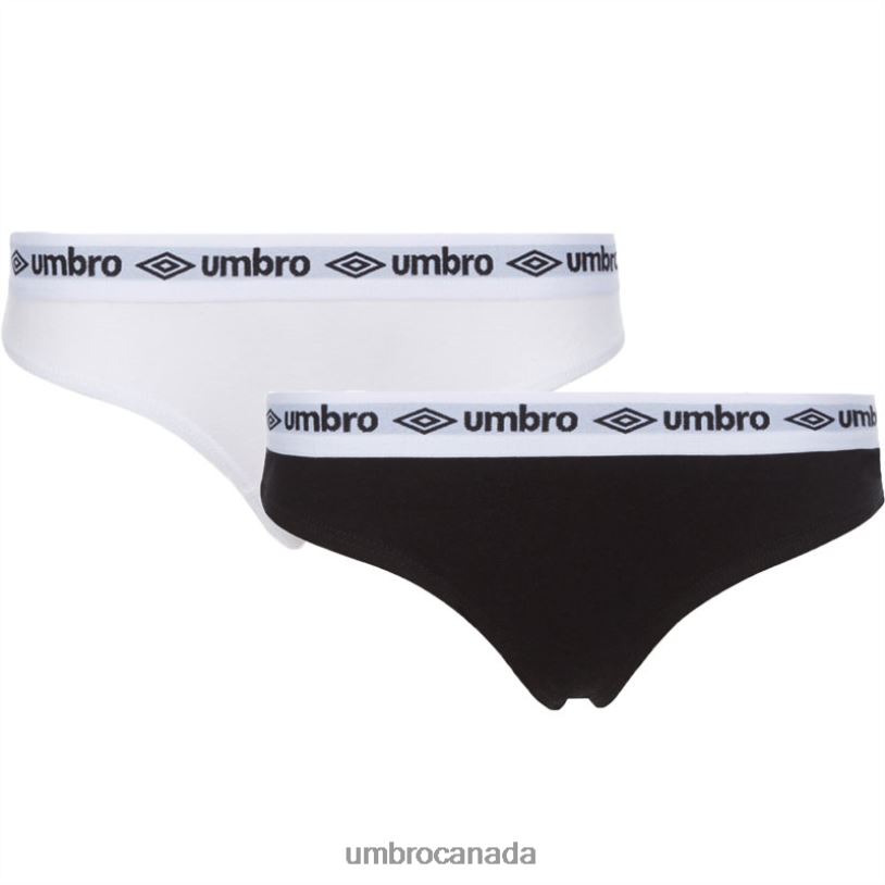 Black/White Clothing Core Thongs 2-pack Women Umbro 262Z8553