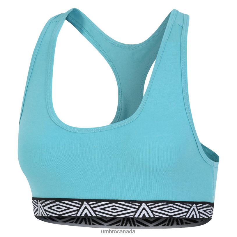 Green/Turquoise Clothing Core Ladies Bra Top 2 Pack Women Umbro 262Z8539