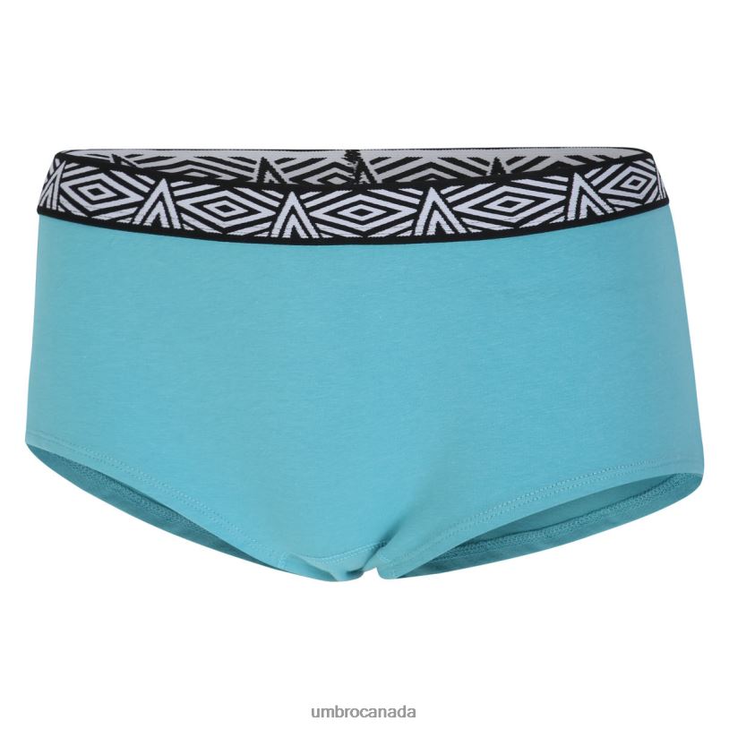 Green/Turquoise Clothing Core Ladies Hipster 2 Pack Women Umbro 262Z8543