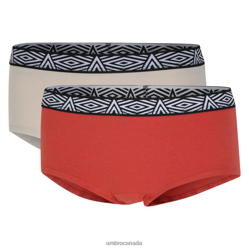 Orange/Clay Clothing Core Ladies Hipster 2 Pack Women Umbro 262Z8541
