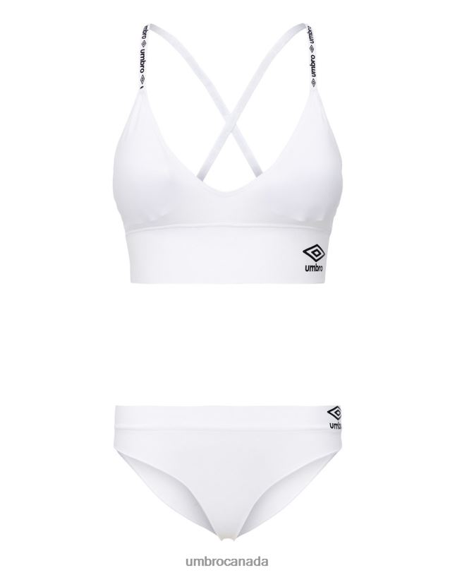 White Clothing Lucy Seamless Bra And Thong Set Women Umbro 262Z8550