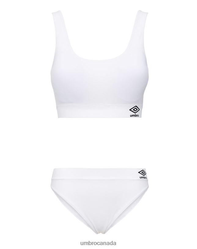 White Clothing Sam Seamless Bra And Brief Set Women Umbro 262Z8544